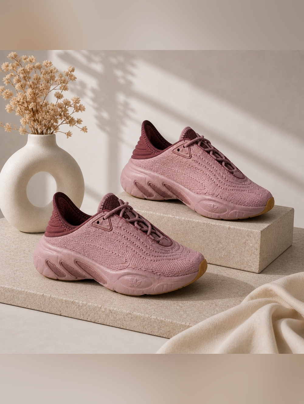 Adidas adiFOM SLTN Women 8.5 Mauve Pink Sneakers Athletic Shoes New No Box